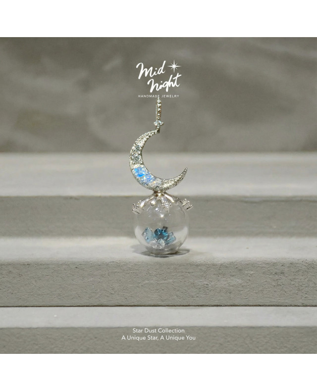 Star Dust Collection-Moon Necklace 